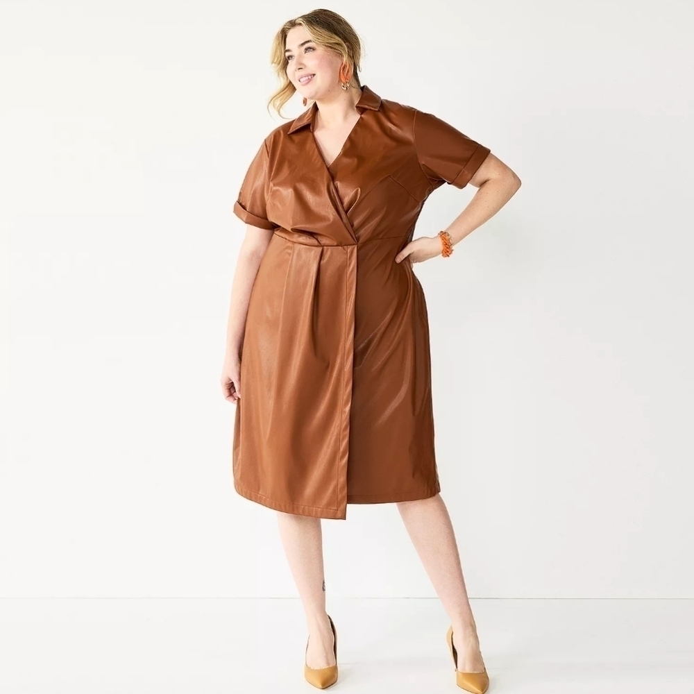 Nine  West faux leather Dress